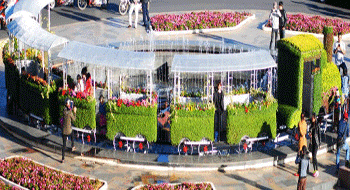 Dalat au Vietnam fait le train aux fleurs pour la bienvenue au festival des fleurs